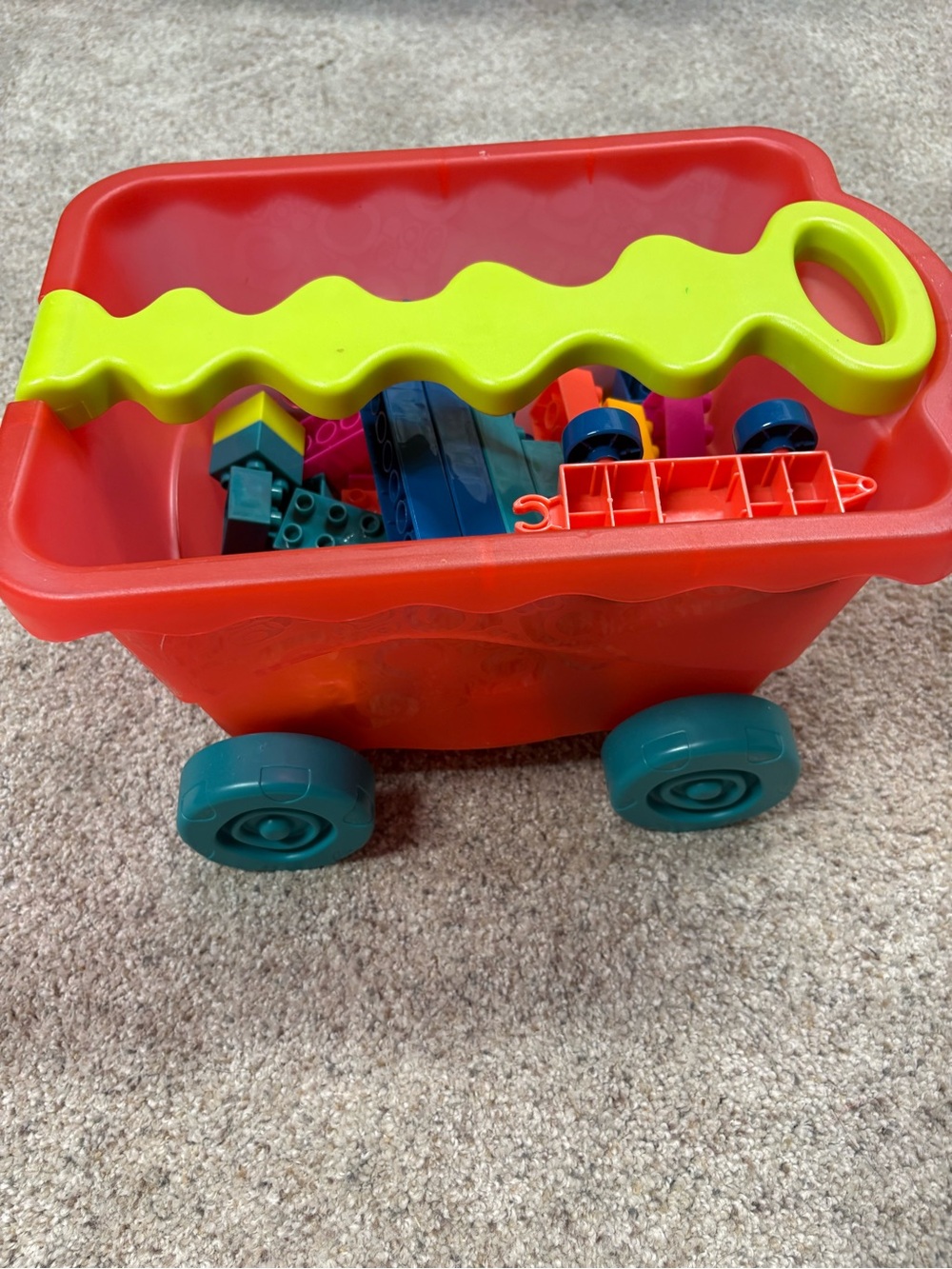 B.Toys Building Blocks and Wagon Little BlocWagon